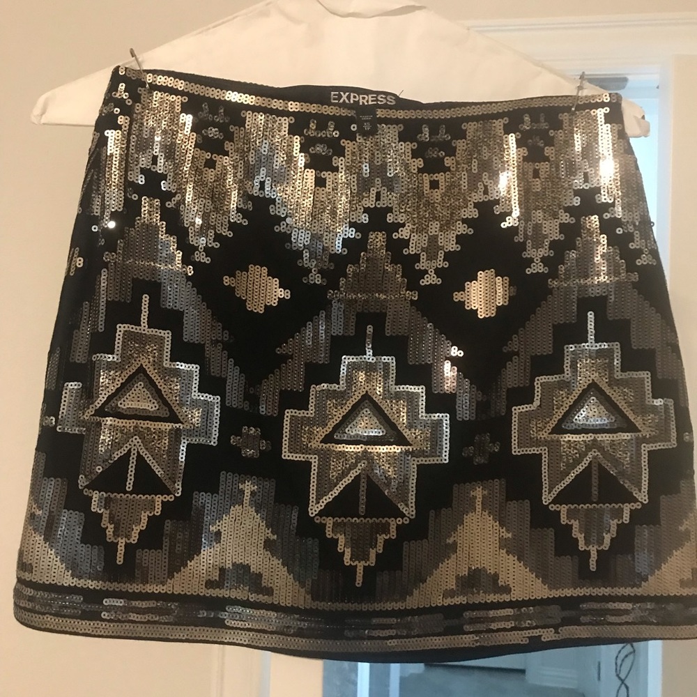 Expeess Sequin Mini Skirt XS